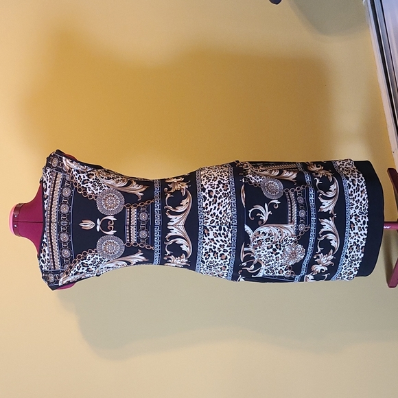 Dress - roman print two peice - Picture 2 of 5